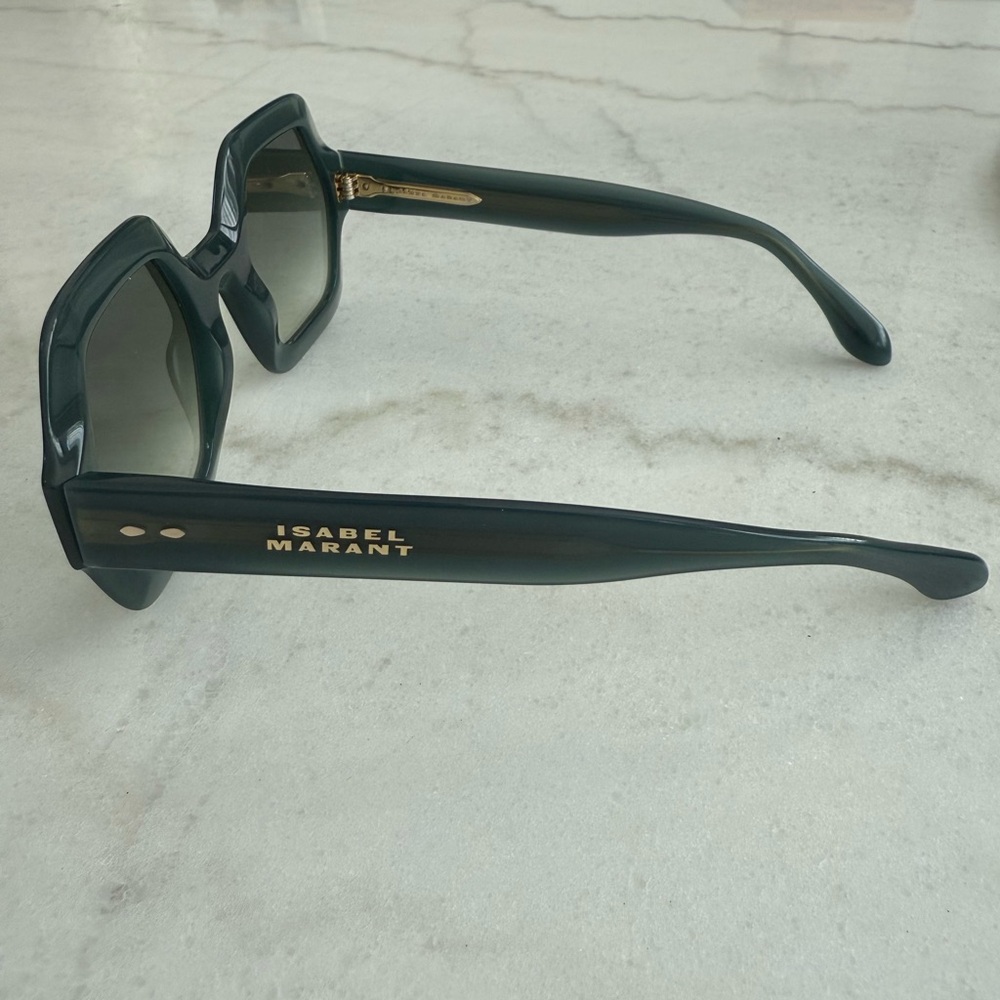 Isabel Marant Green Geometric Sunglasses - Picture 3 of 6